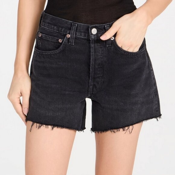 Agolde Parker Shorts - Black - Size 29 - Picture 7 of 10